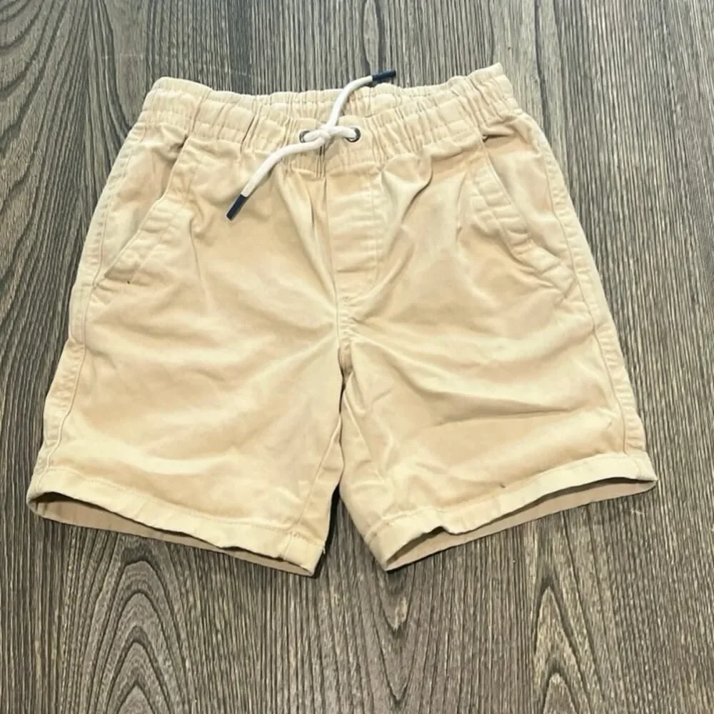 Gap Kids Boys Stretch Twill Shorts Drawstring Elastic Waist Mojave Desert Size M
